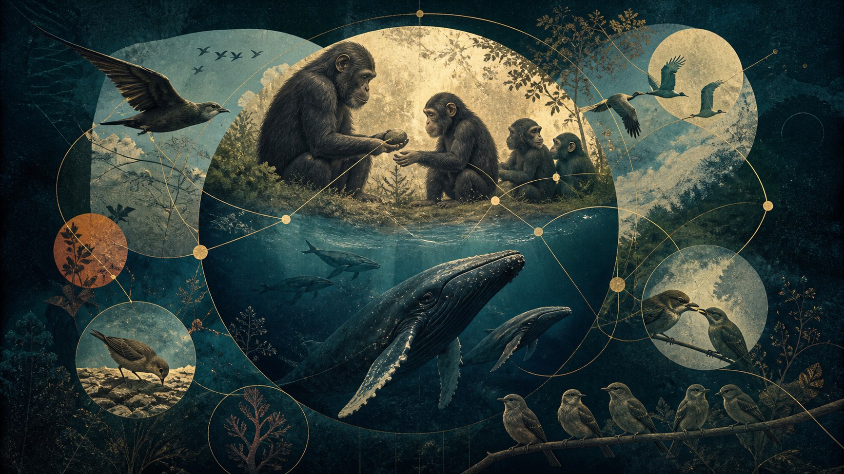 Tradiciones que atraviesan generaciones de primates, aves y ballenas.